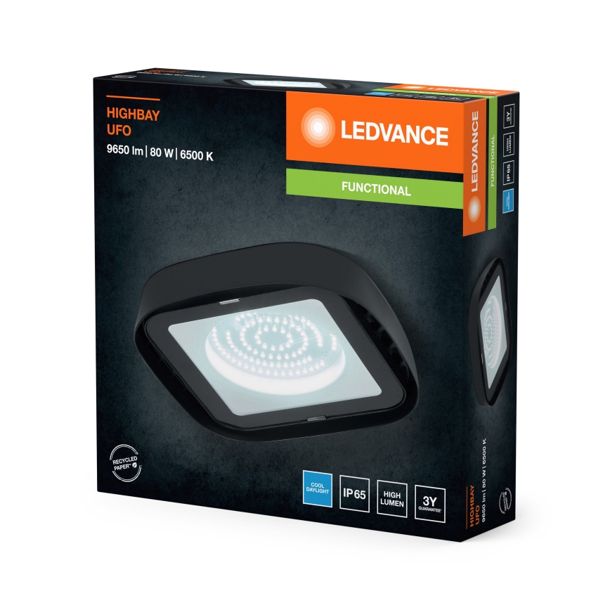 Ledvance - Plafonnier industriel HIGHBAY LED/80W/230V IP65 6500K
