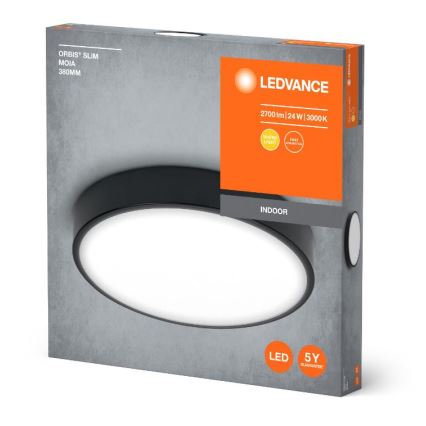 Ledvance - Plafonnier LED ORBIS SLIM LED/24W/230V noir