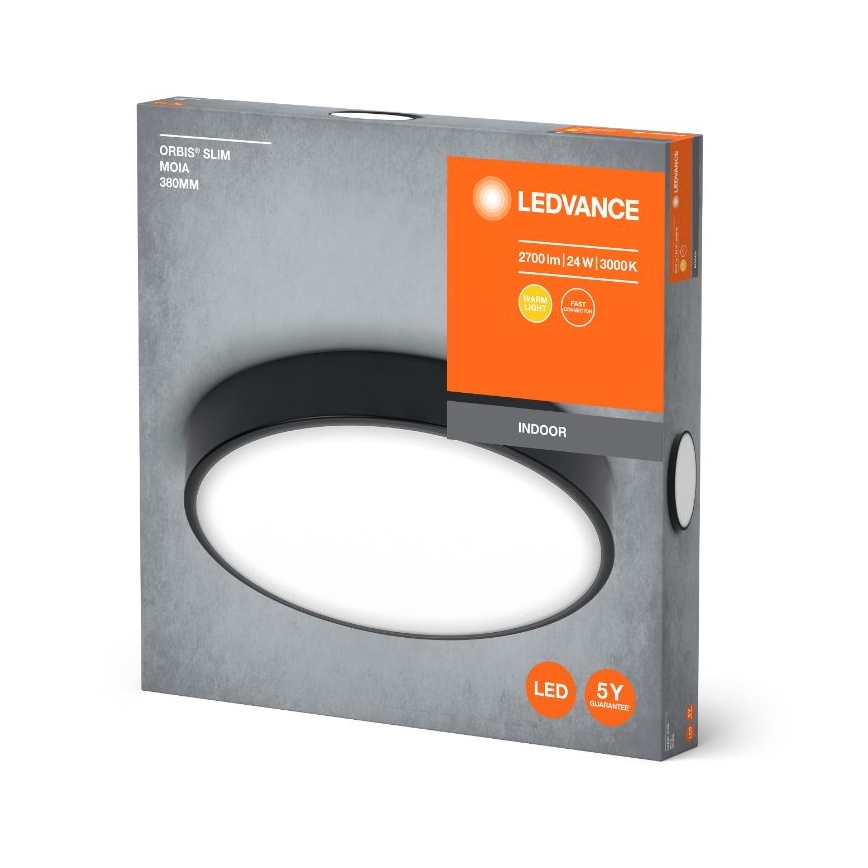 Ledvance - Plafonnier LED ORBIS SLIM LED/24W/230V noir