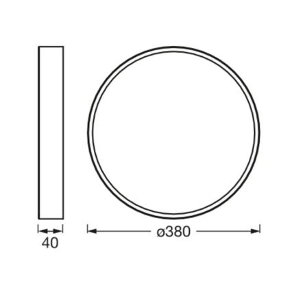 Ledvance - Plafonnier LED ORBIS SLIM LED/24W/230V noir