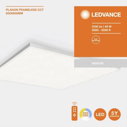 Ledvance - Plafonnier LED RGB à intensité variable PLANON LED / 49W / 230V + télécommande