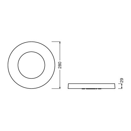 Ledvance - Plafonnier LED RING LED/18W/230V