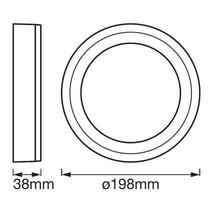 Ledvance - Plafonnier LED ROUND LED/15W/230V d. 20 cm