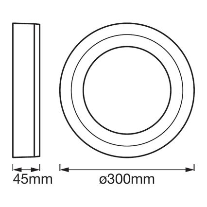 Ledvance - Plafonnier LED ROUND LED/18W/230V d. 30 cm