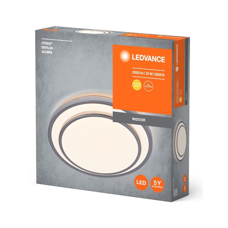 Ledvance - Plafonnier ORBIS BERLIN LED/16W/230V argent