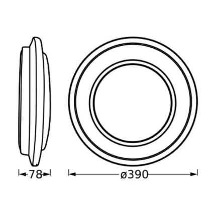 Ledvance - Plafonnier ORBIS BERLIN LED/24W/230V argent