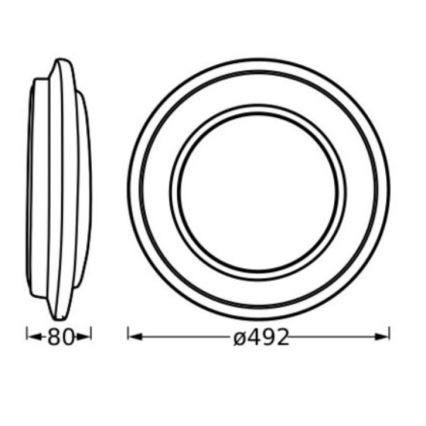 Ledvance - Plafonnier ORBIS BERLIN LED/36W/230V noir