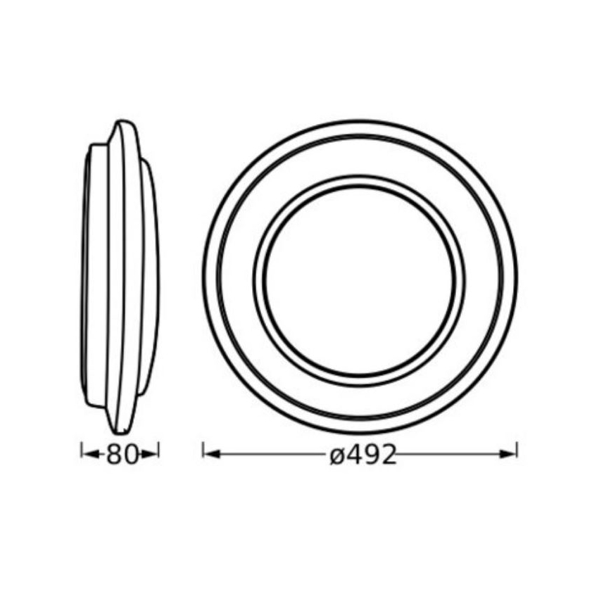 Ledvance - Plafonnier ORBIS BERLIN LED/36W/230V noir