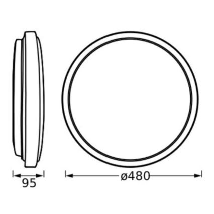 Ledvance - Plafonnier ORBIS LONDON LED/36W/230V blanc