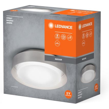 Ledvance - Plafonnier ORBIS MADRID 2xE27/10W/230V chrome mat