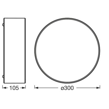 Ledvance - Plafonnier ORBIS PARIS 1xE27/25W/230V noir