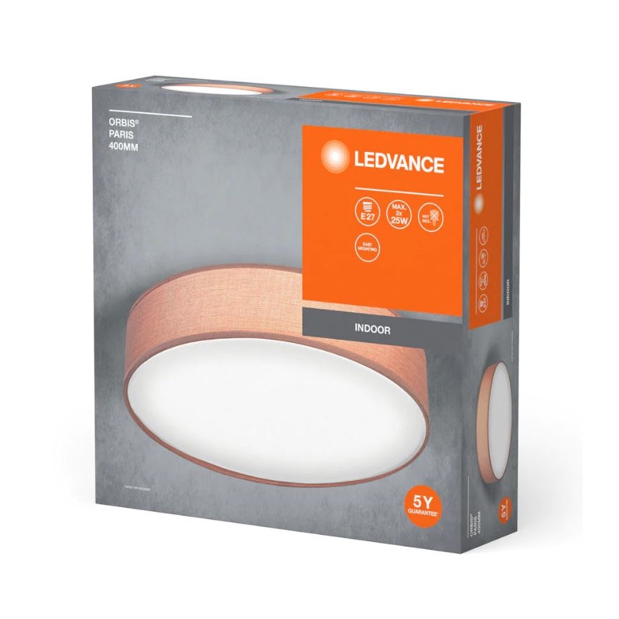 Ledvance - Plafonnier ORBIS PARIS 2xE27/25W/230V marron