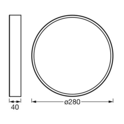 Ledvance - Plafonnier ORBIS SLIM LED/20W/230V blanc