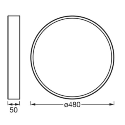 Ledvance - Plafonnier ORBIS SLIM LED/36W/230V blanc
