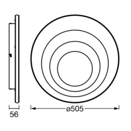 Ledvance - Plafonnier ORBIS SPIRAL LED/42W/230V