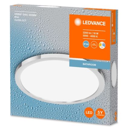 Ledvance - Plafonnier salle de bain DISC LED/18W/230V 3000/4000K IP44