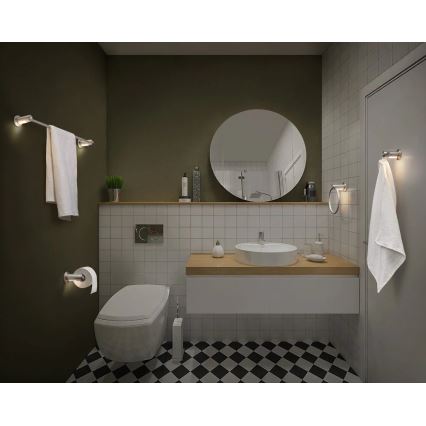 Ledvance - Porte-papier toilette avec rétroéclairage LED 3xAAA IP44