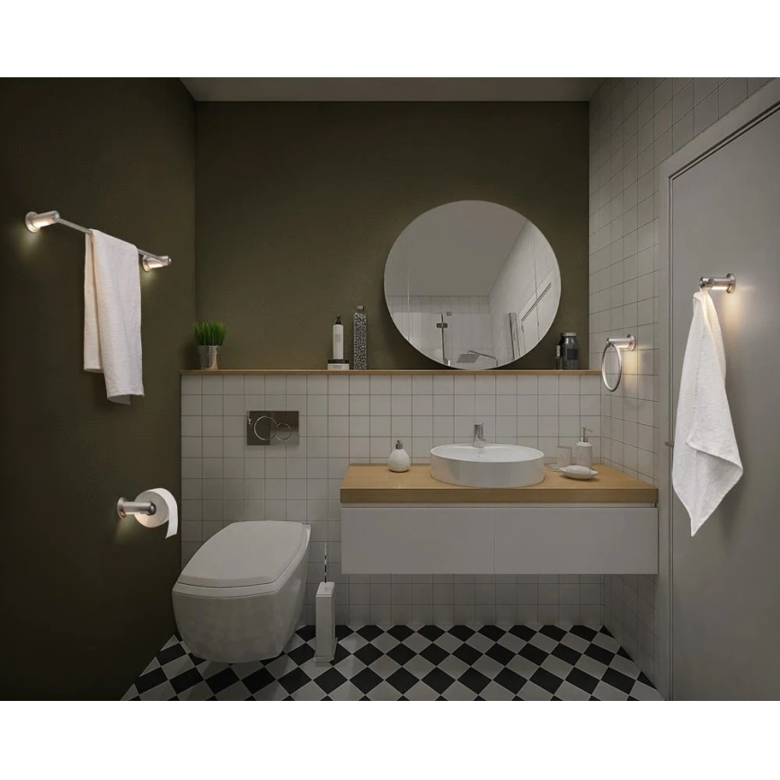 Ledvance - Porte-papier toilette avec rétroéclairage LED 3xAAA IP44