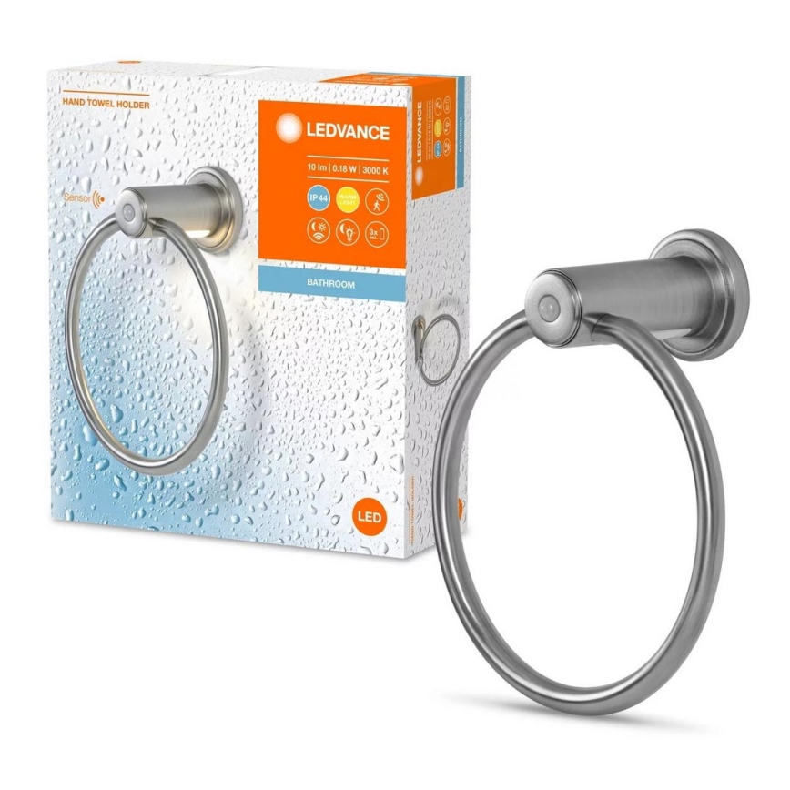 Ledvance - Porte-serviettes avec rétroéclairage LED 3xAAA IP44