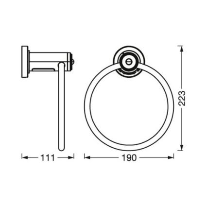 Ledvance - Porte-serviettes avec rétroéclairage LED 3xAAA IP44