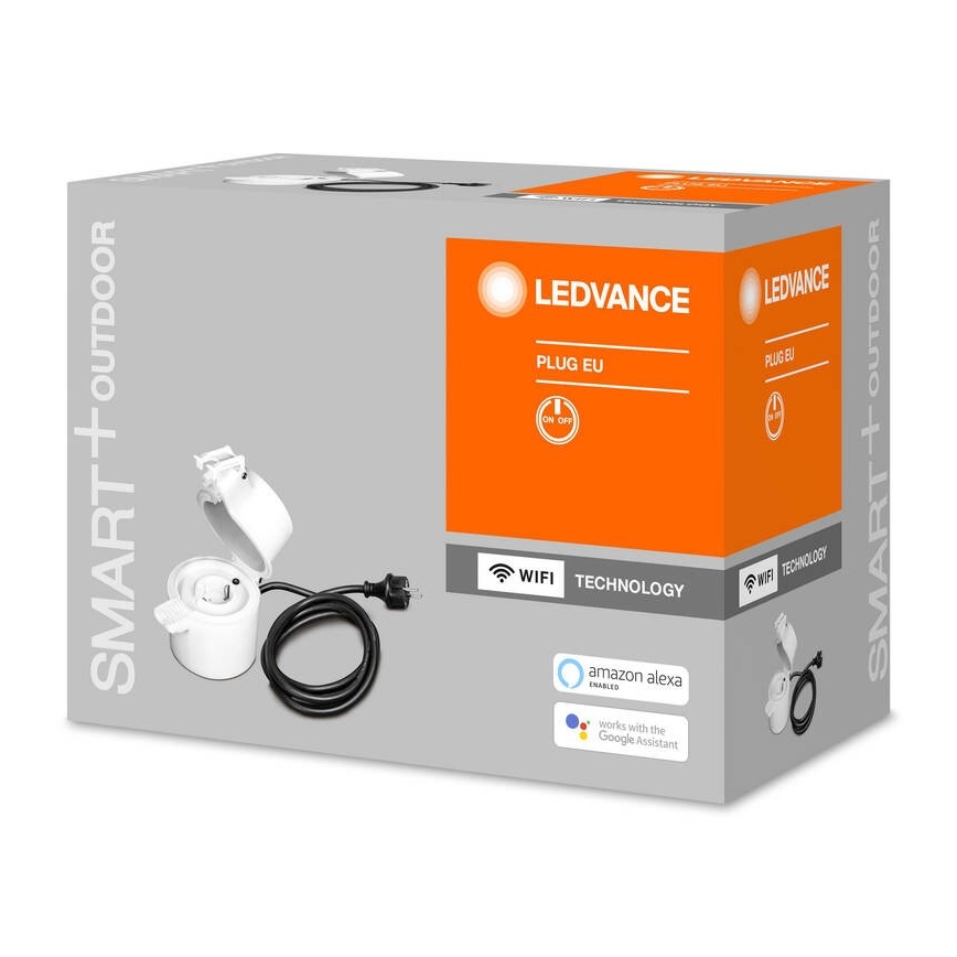Ledvance - Prise connectée extérieur SMART+ PLUG SCHUKO 3680W IP44 Wi-Fi