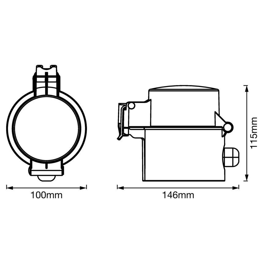Ledvance - Prise connectée extérieur SMART+ PLUG SCHUKO 3680W IP44 Wi-Fi
