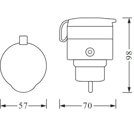 Ledvance - Prise connectée extérieure SMART+ PLUG 3680W IP44
