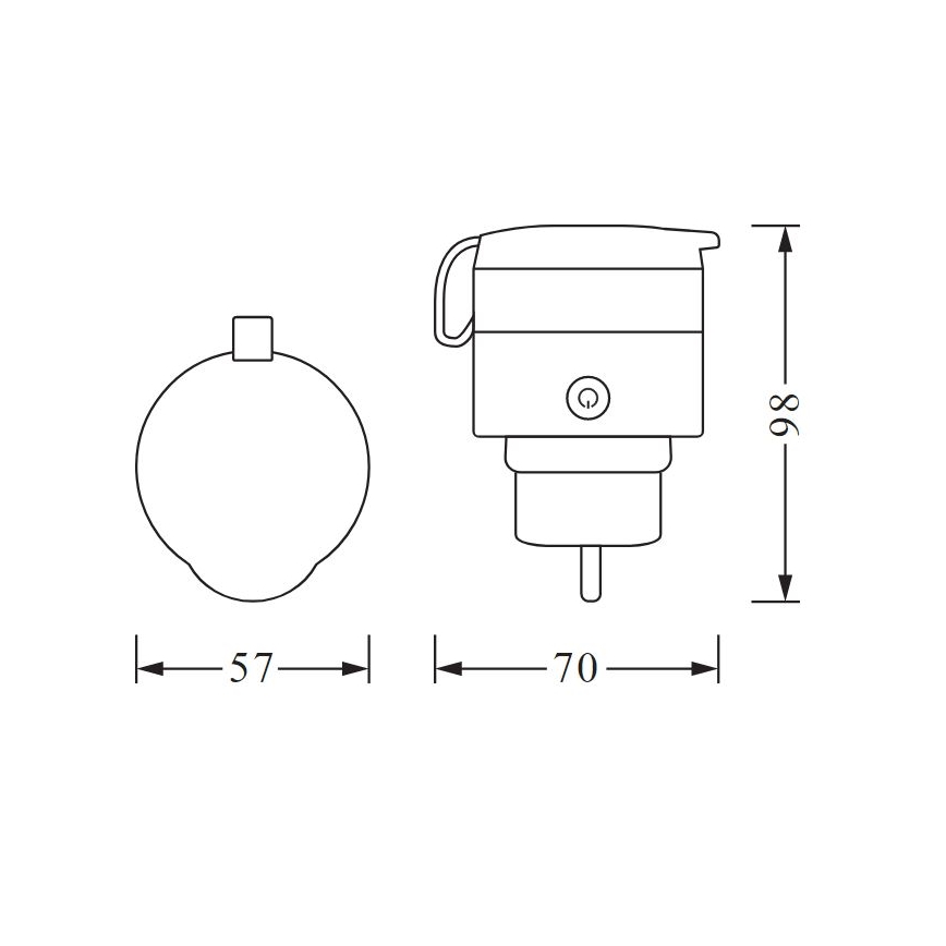 Ledvance - Prise connectée extérieure SMART+ PLUG 3680W IP44