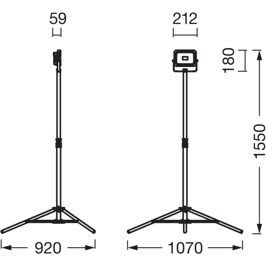Ledvance - Projecteur à intensité variable avec un support WORKLIGHT TRIPOD LED/20W/3,7V IP54