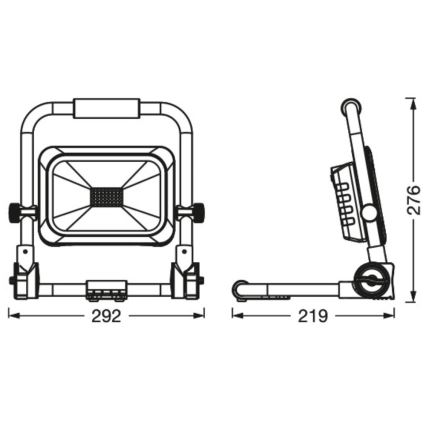 Ledvance - Projecteur rechargeable extérieur à intensité variable WORKLIGHT BATTERY LED/30W/5V IP54