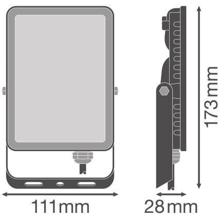 Ledvance - Projecteur d'extérieur LED FLOODLIGHT LED/20W/230V 6500K IP65
