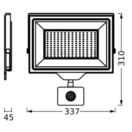 Ledvance - Applique murale extérieure avec un détecteur FLOODLIGHT ESSENTIAL LED/150W/230V IP65