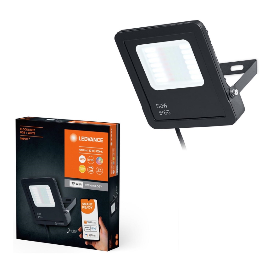 Ledvance - Projecteur extérieur LED RGBW à intensité variable SMART+ FLOODLIGHT LED/50W/230V IP65 Wi-Fi