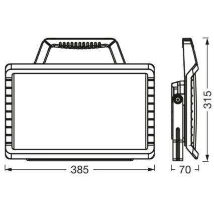 Ledvance - Projecteur extérieur LED à intensité variable et rechargeable WORKLIGHT BATTERY LED/26W/5V IP54