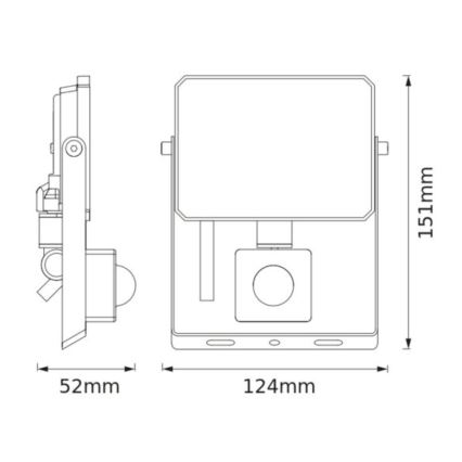Ledvance - Projecteur LED FLOODLIGHT avec détection de mouvement et crépusculaire LED/20W/230V 3000K IP65