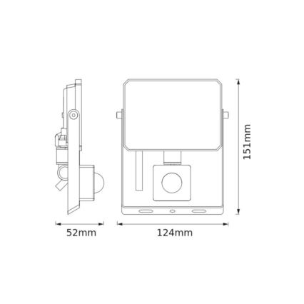 Ledvance - Projecteur LED avec détecteur de mouvement et capteur crépusculaire FLOODLIGHT LED/20W/230V 4000K IP65