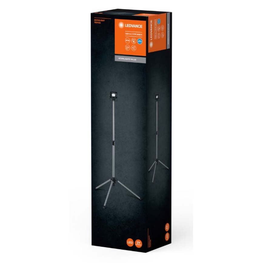 Ledvance - Projecteur LED d'extérieur avec poignée WORKLIGHT TRIPOD LED/10W/230V 6500K IP65