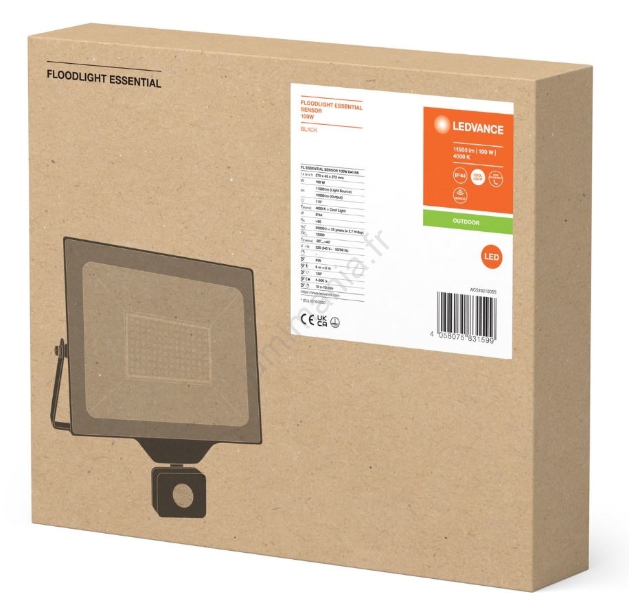 Ledvance - Projecteur LED d'extérieur avec détecteur FLOODLIGHT/100W ...