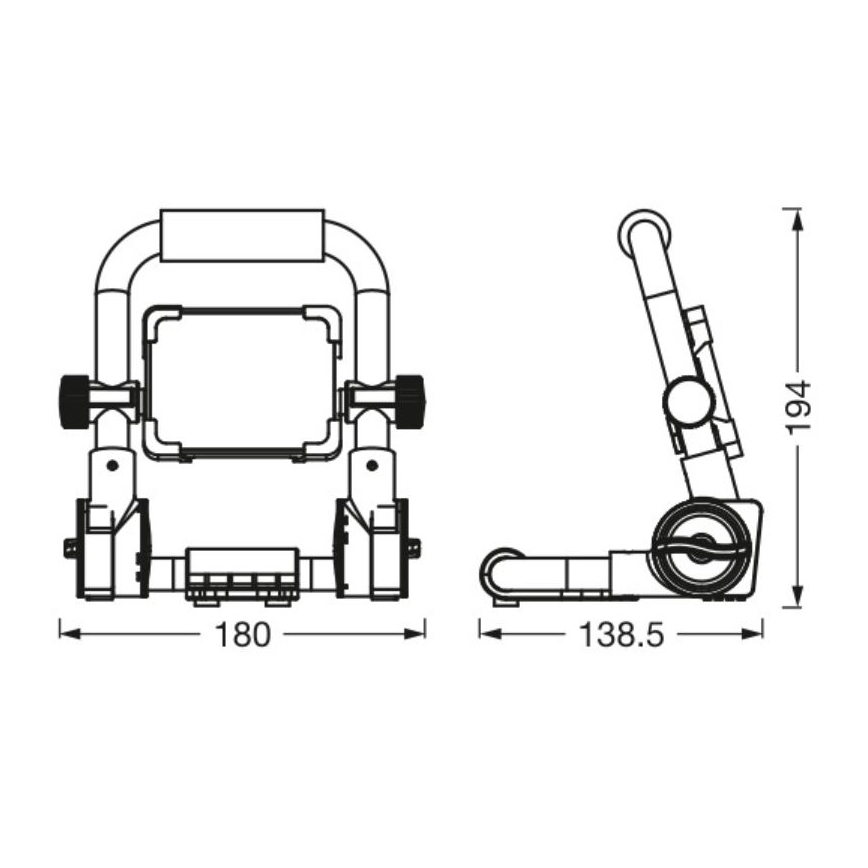 Ledvance - Projecteur LED d'extérieur WORKLIGHT R-STAND LED/10W/230V 6500K IP65