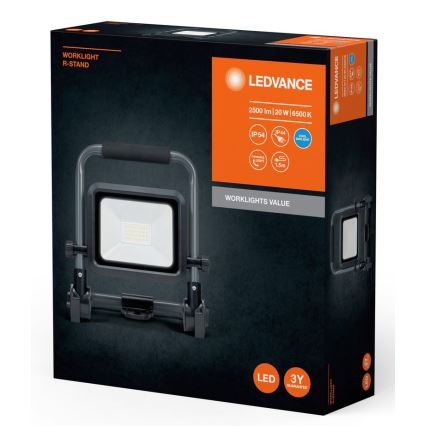 Ledvance - Projecteur LED d'extérieur WORKLIGHT R-STAND LED/20W/230V 6500K IP54