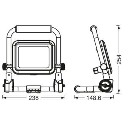 Ledvance - Projecteur LED d'extérieur WORKLIGHT R-STAND LED/20W/230V 6500K IP54