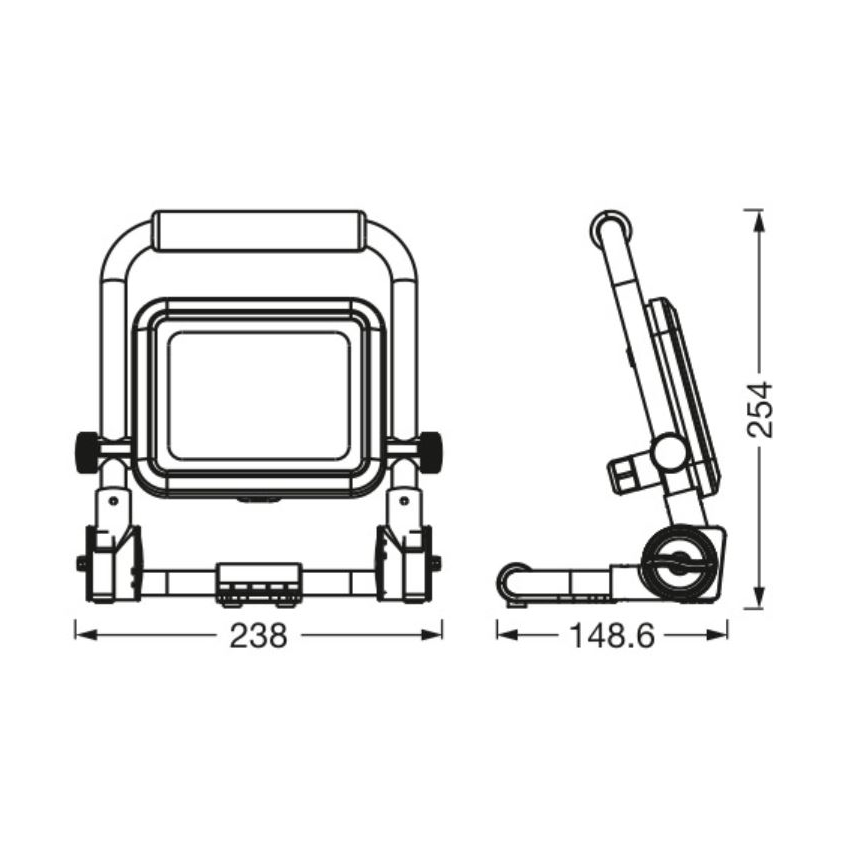 Ledvance - Projecteur LED d'extérieur WORKLIGHT R-STAND LED/20W/230V 6500K IP54