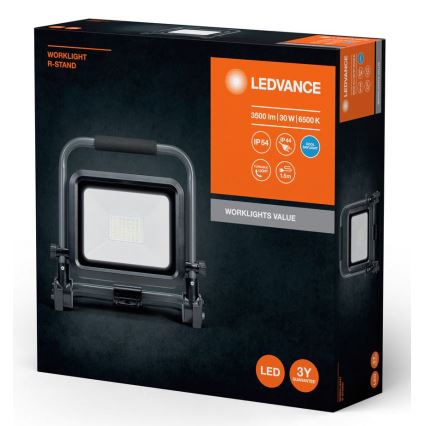 Ledvance - Projecteur LED d'extérieur WORKLIGHT R-STAND LED/30W/230V 6500K IP54