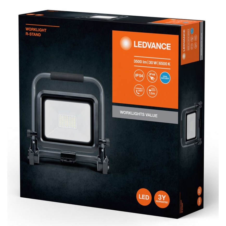 Ledvance - Projecteur LED d'extérieur WORKLIGHT R-STAND LED/30W/230V 6500K IP54