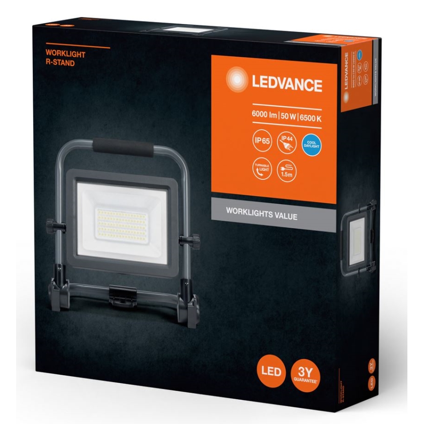 Ledvance - Projecteur LED d'extérieur WORKLIGHT R-STAND LED/50W/230V 6500K IP65