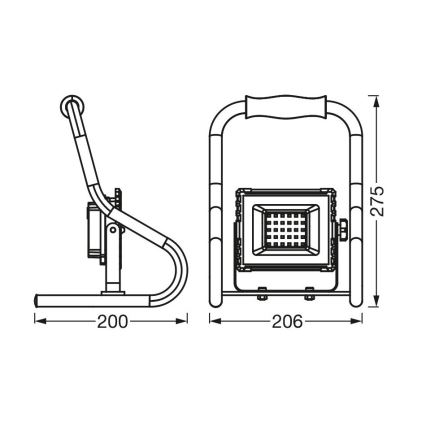 Ledvance - Projecteur R-STAND LED/10W/5V IP44