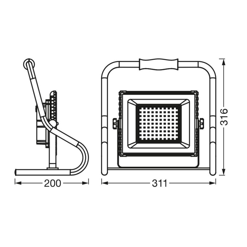 Ledvance - Projecteur R-STAND LED/30W/5V 2200 mAh IP44