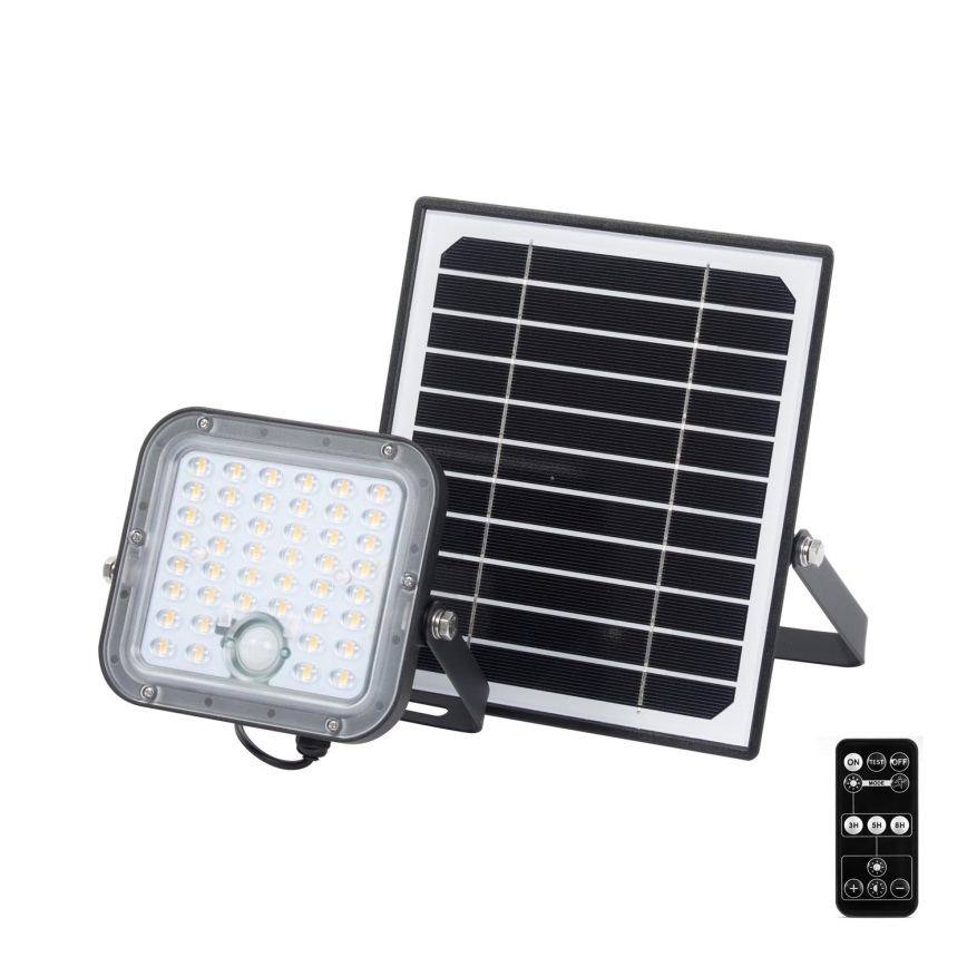 Ledvance - Projecteur solaire à intensité variable avec détecteur de mouvement et de crépuscule FLOOD SPLIT LED/10W/3,2V 5000 mAh IP65 + Télécommande