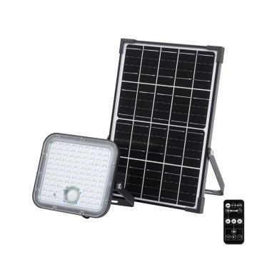 Ledvance - Projecteur solaire à intensité variable avec détecteur FLOOD SPLIT LED/30W/6,4V IP65 + télécommande