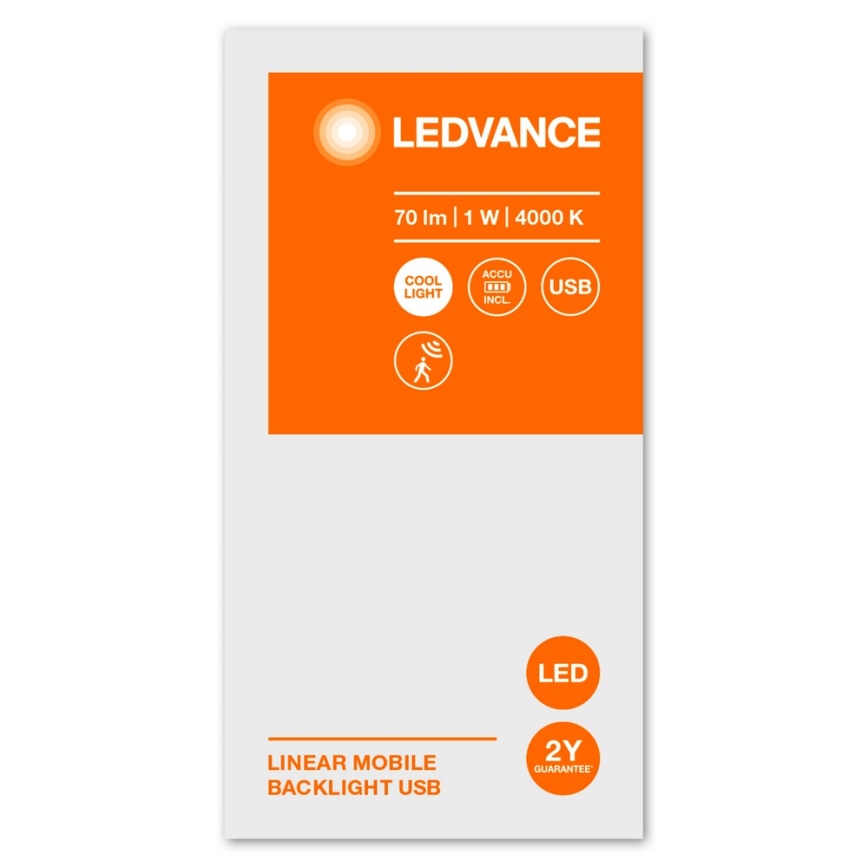 Ledvance - Réglette de cuisine avec détecteur MOBILE LED/1W/5V 1000 mAh 4000K 40 cm